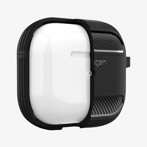 ACS05482 - Apple AirPods Pro 2 Case Rugged Armor in matte black showing the front